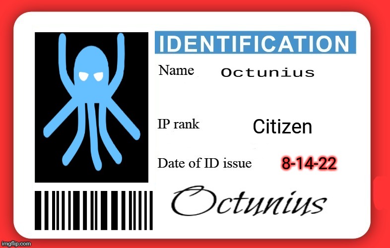 DMV ID Card | Citizen 8-14-22 | image tagged in dmv id card | made w/ Imgflip meme maker