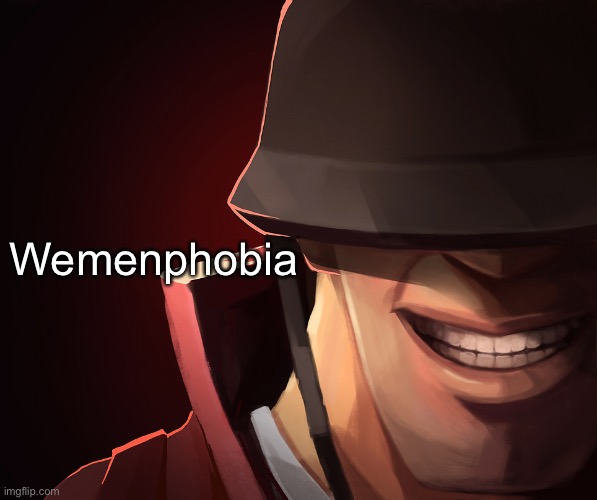 Soldier custom phobia | Wemenphobia | image tagged in soldier custom phobia | made w/ Imgflip meme maker