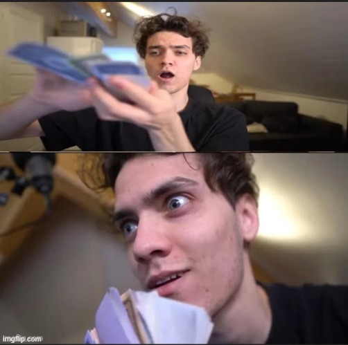 new template | image tagged in dani money | made w/ Imgflip meme maker