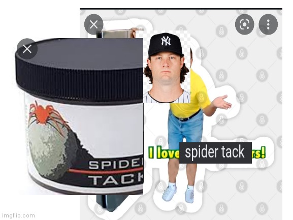 Gerrit Cole spider tack | image tagged in sports | made w/ Imgflip meme maker
