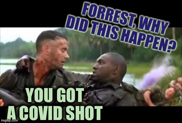 I Wanna Go Home | YOU GOT A COVID SHOT | image tagged in forrest gump and bubba,talk vaccines | made w/ Imgflip meme maker