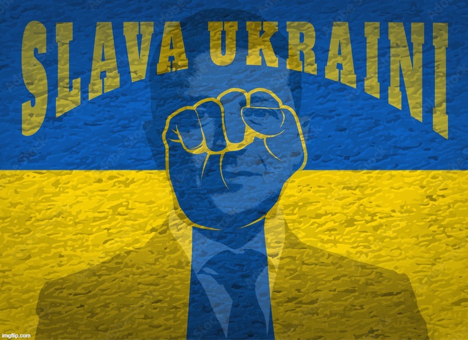 Slava Ukraini. | image tagged in zelensky slava ukraini,ukraine,ukrainian lives matter,ukraine flag,slava ukraini,zelensky | made w/ Imgflip meme maker