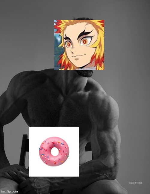 donut | image tagged in giga chad | made w/ Imgflip meme maker