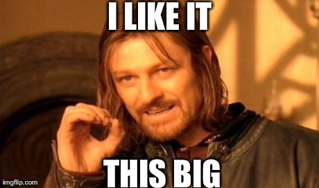 One Does Not Simply Meme | I LIKE IT THIS BIG | image tagged in memes,one does not simply | made w/ Imgflip meme maker