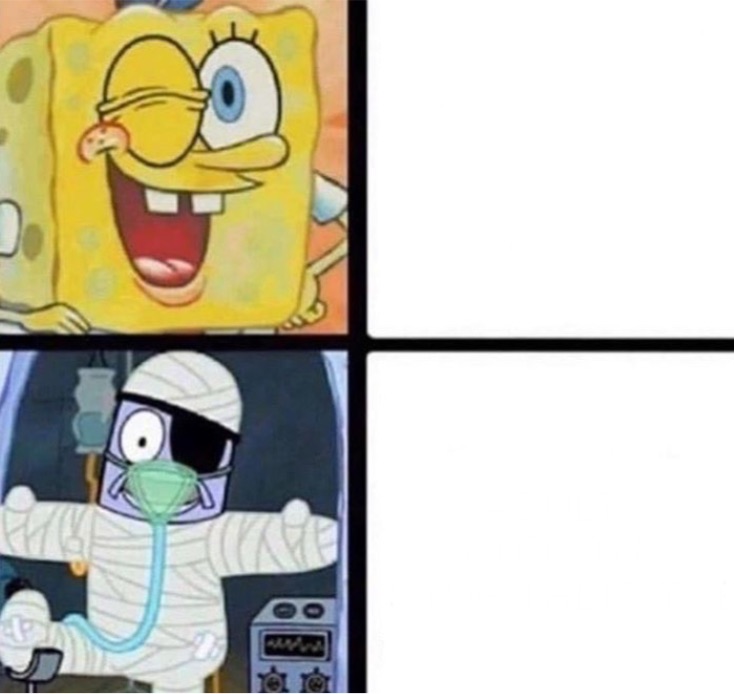 High Quality SpongeBob Injury Meme Blank Meme Template