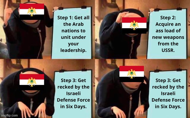 Well Arab Repulic, You Tried | image tagged in history memes | made w/ Imgflip meme maker