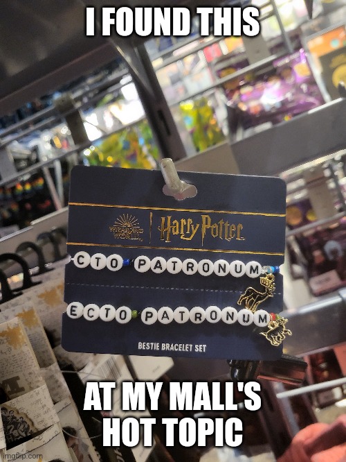 Ecto Patronum | I FOUND THIS; AT MY MALL'S HOT TOPIC | image tagged in harry potter,ghostbusters | made w/ Imgflip meme maker