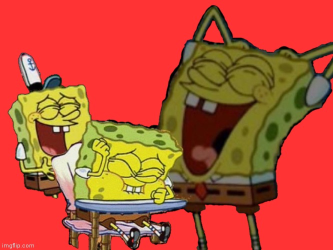 Laughing SpongeBob sticker | image tagged in laughing spongebob sticker | made w/ Imgflip meme maker