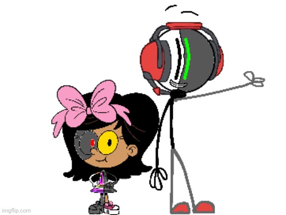 Cyborg Charles and Robot Meli | CYBORG CHARLES AND ROBOT MELI | image tagged in adult swim,henry stickmin,nickelodeon,the loud house | made w/ Imgflip meme maker