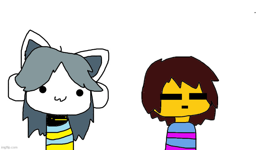 ( i was trying to smudge temmie but i couldn't and i could smudge frisk, why?) | image tagged in undertale | made w/ Imgflip meme maker