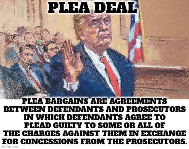 PLEA DEAL | PLEA DEAL; PLEA BARGAINS ARE AGREEMENTS BETWEEN DEFENDANTS AND PROSECUTORS IN WHICH DEFENDANTS AGREE TO PLEAD GUILTY TO SOME OR ALL OF THE CHARGES AGAINST THEM IN EXCHANGE FOR CONCESSIONS FROM THE PROSECUTORS. | image tagged in plea deal,guilty,court,exchange,plea bargin,punishment | made w/ Imgflip meme maker