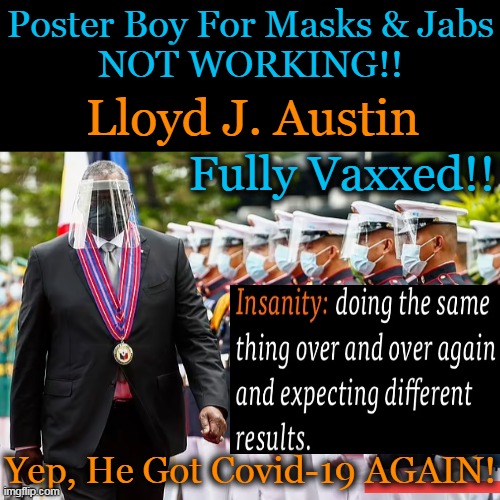 Is It a Bird? Is It a Bee? Nah, It's Your FULLY VAXXED/MASKED Secretary of Defense, Two Time Loser to Covid! | image tagged in politics,lloyd austin,covid vax does not work,two time loser,insanity,jab failure | made w/ Imgflip meme maker