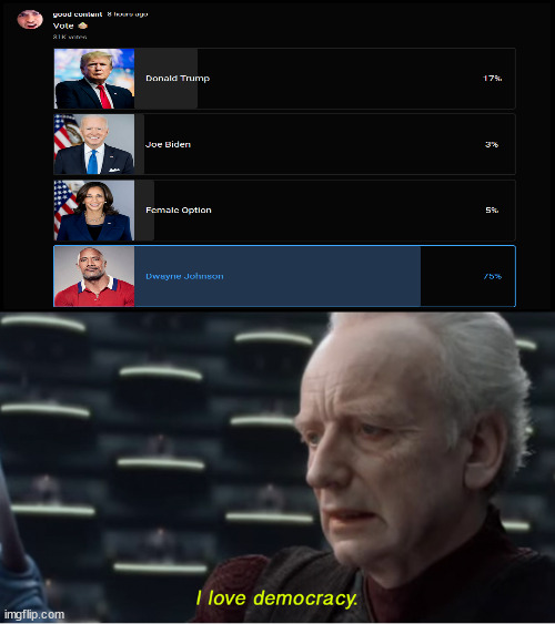 ok | image tagged in i love democracy | made w/ Imgflip meme maker