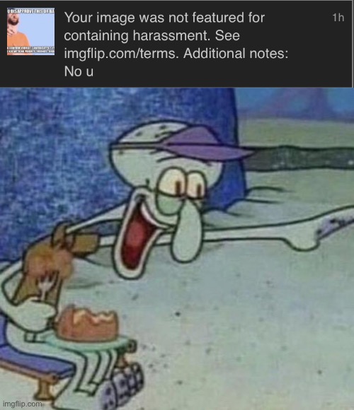 Tck confirmed himself mid | image tagged in squidward point and laugh | made w/ Imgflip meme maker