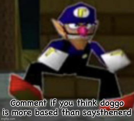 wah male | Comment if you think doggo is more based than saysthenerd | image tagged in wah male | made w/ Imgflip meme maker