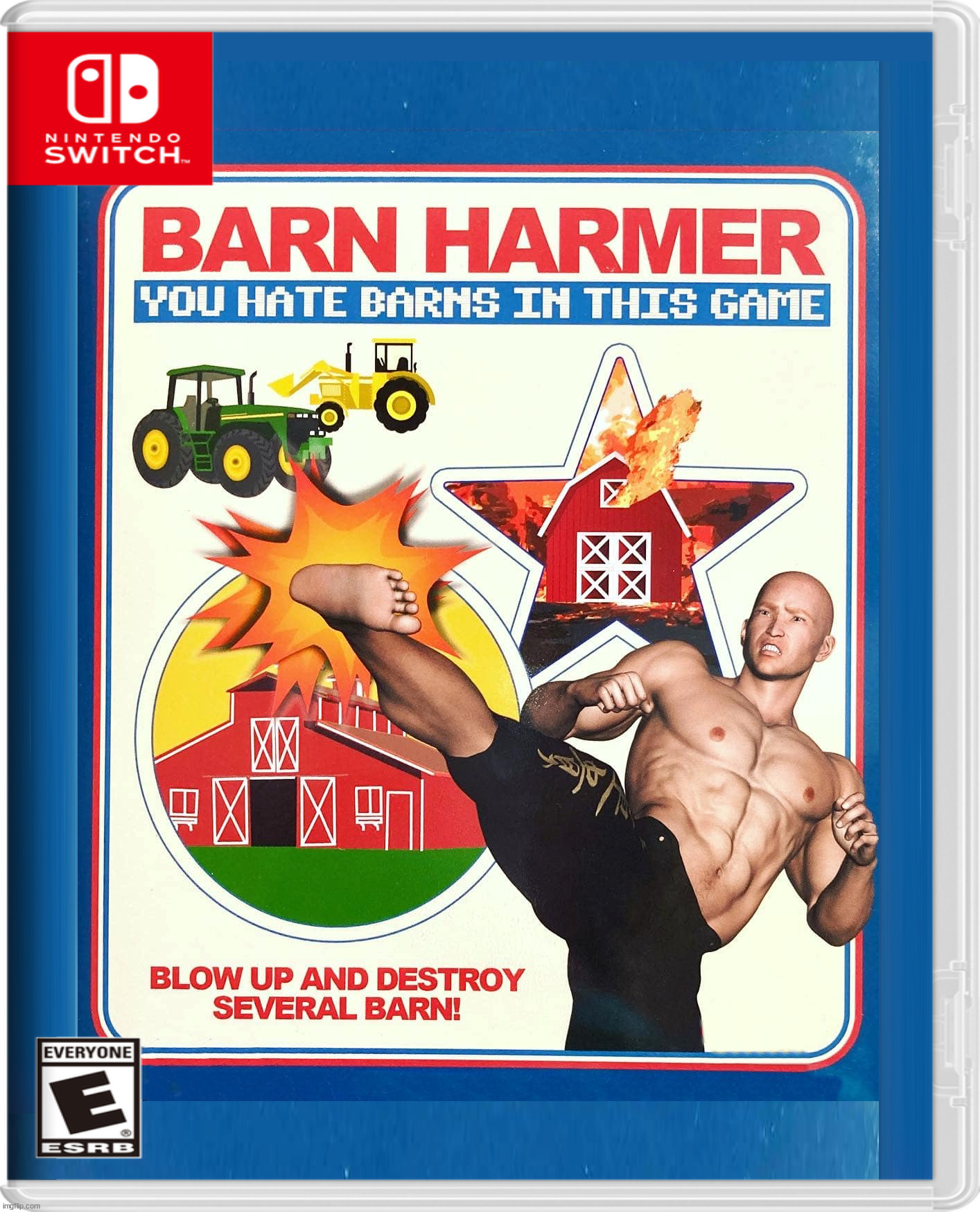 Destroy the farm | image tagged in fake,nintendo switch | made w/ Imgflip meme maker