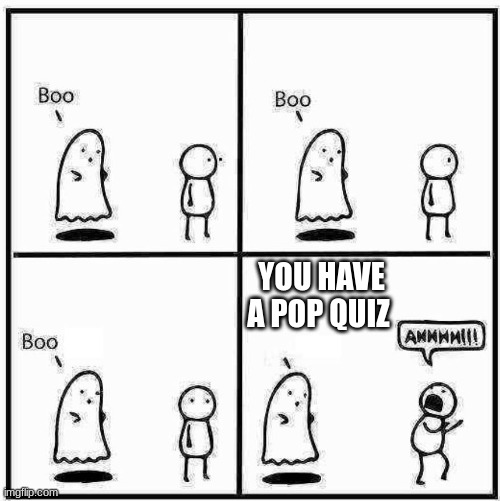 Ghost Boo | YOU HAVE A POP QUIZ | image tagged in ghost boo | made w/ Imgflip meme maker