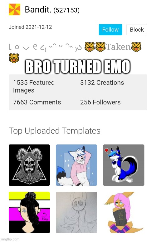 BRO TURNED EMO | made w/ Imgflip meme maker
