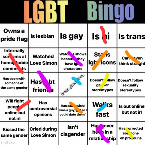 I got a gay bingo yay | image tagged in lgbtq bingo,bi,bisexual | made w/ Imgflip meme maker