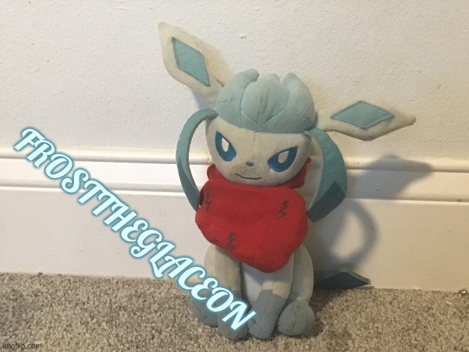 For: FrostTheGlaceon | FROSTTHEGLACEON | image tagged in pokemon,plushie,pokemon plush,frosttheglaceon,evaxien2022 | made w/ Imgflip meme maker