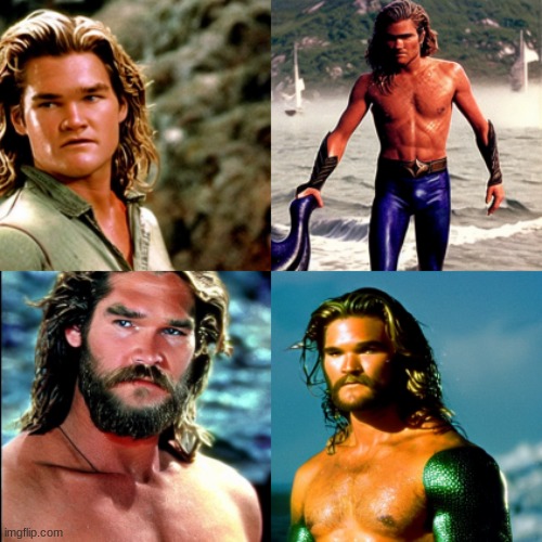 Young Kurt Russell as Aquaman | image tagged in aquaman,kurt russell,dall e,ai image | made w/ Imgflip meme maker