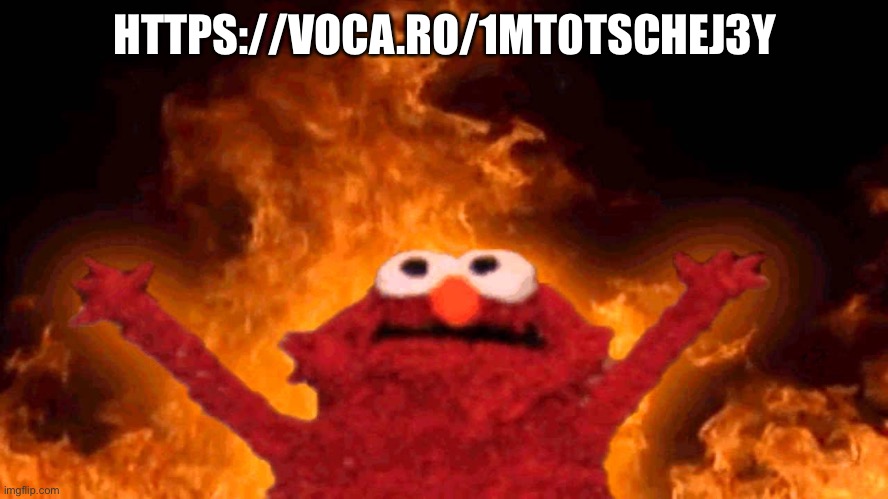Cursed voice: I can sound like Elmo | HTTPS://VOCA.RO/1MT0TSCHEJ3Y | image tagged in elmo fire | made w/ Imgflip meme maker