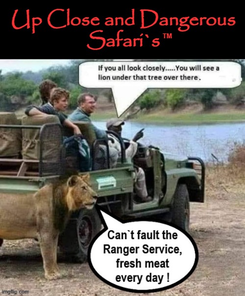 Wild animal care | TM; Up Close and Dangerous
Safari`s | image tagged in rangers | made w/ Imgflip meme maker
