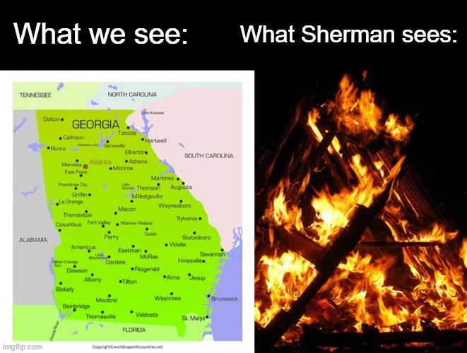 What Sherman sees:; What we see: | image tagged in blankblack | made w/ Imgflip meme maker