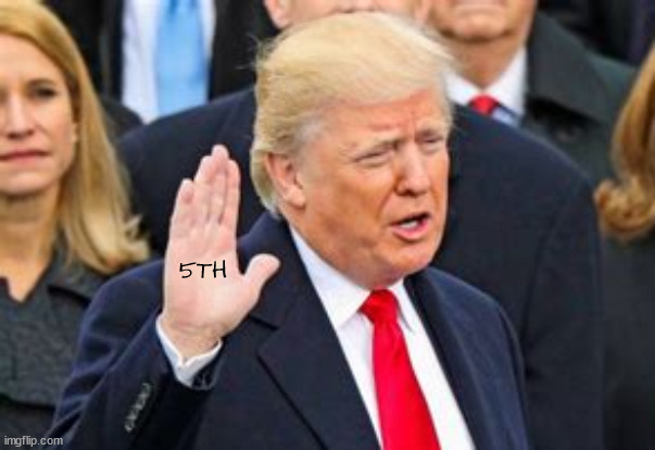 The 5th.... | 5TH | image tagged in trump,plead the 5th,criminal,maga,mobsters | made w/ Imgflip meme maker