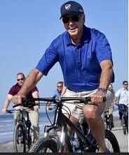 High Quality Biden on a bike Blank Meme Template