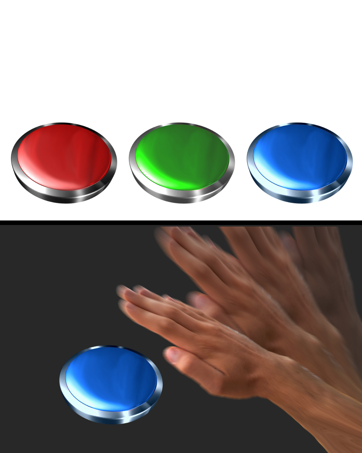 High Quality three buttons Blank Meme Template