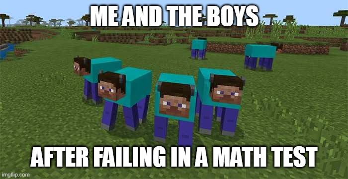 me and the boys | ME AND THE BOYS; AFTER FAILING IN A MATH TEST | image tagged in me and the boys | made w/ Imgflip meme maker