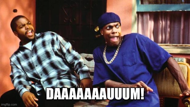Ice Cube Damn | DAAAAAAAUUUM! | image tagged in ice cube damn | made w/ Imgflip meme maker
