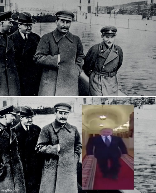 Ho my God! Stalin with Putin! | image tagged in stalin photoshop,joseph stalin,vladimir putin,wide putin | made w/ Imgflip meme maker