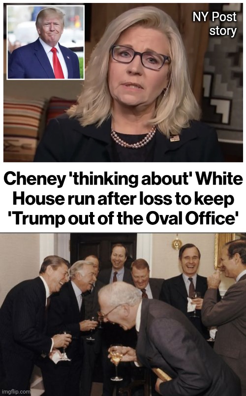 NY Post
story | image tagged in memes,laughing men in suits,liz cheney,president,democrats | made w/ Imgflip meme maker