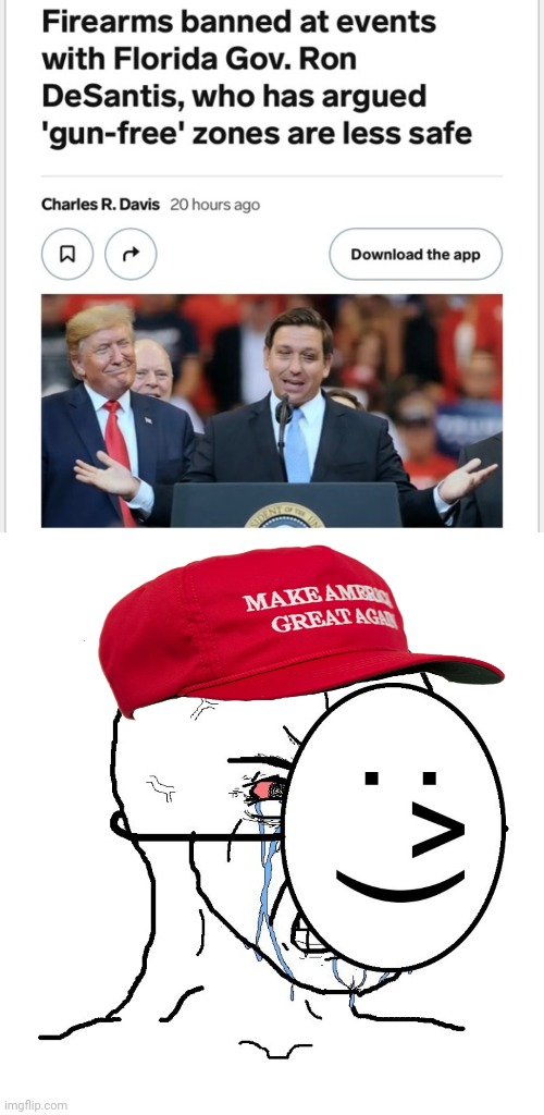 Even the leaders you vote for know you're nothing but terrorists | image tagged in pretending to be happy hiding crying behind a mask,scumbag republicans,terrorists,terrorism,conservative hypocrisy | made w/ Imgflip meme maker