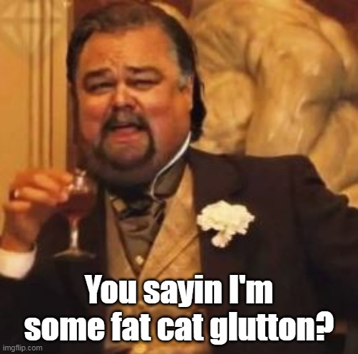 You sayin I'm some fat cat glutton? | made w/ Imgflip meme maker