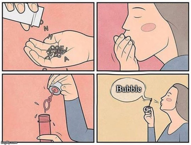 Baba | Bubble | image tagged in eating words | made w/ Imgflip meme maker