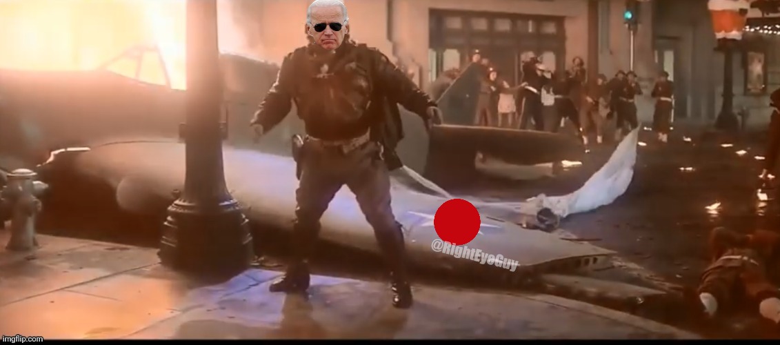 High Quality Aviator Joe Attacks America Blank Meme Template