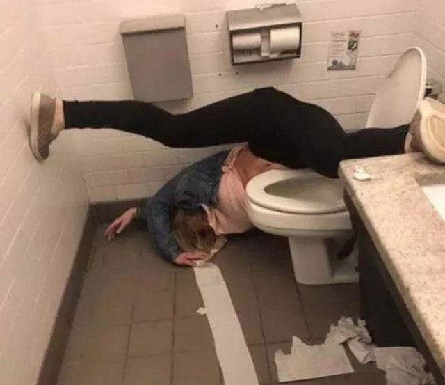 High Quality Passed out in the bathroom Blank Meme Template