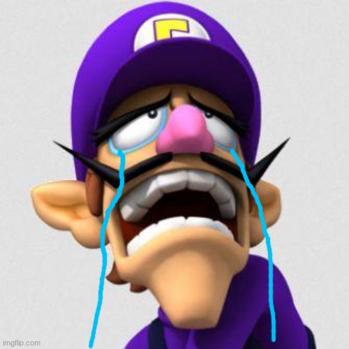 Waluigi after he did not become a fighter in smash | image tagged in sad waluigi | made w/ Imgflip meme maker