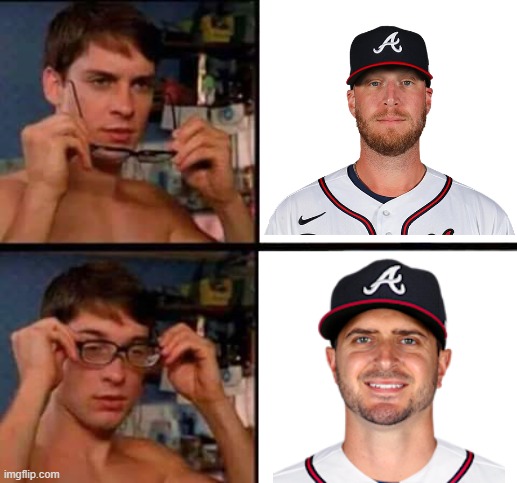 Braves Fan Seeing WIll Smith | image tagged in peter parker's glasses | made w/ Imgflip meme maker