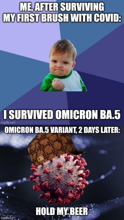Omicron Rebound | image tagged in covid,covid-19,omicron | made w/ Imgflip meme maker