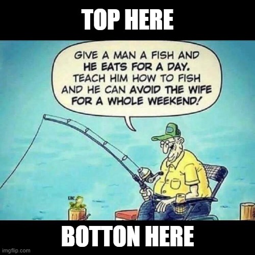 Fish a Wife | TOP HERE; BOTTON HERE | image tagged in fish a wife | made w/ Imgflip meme maker