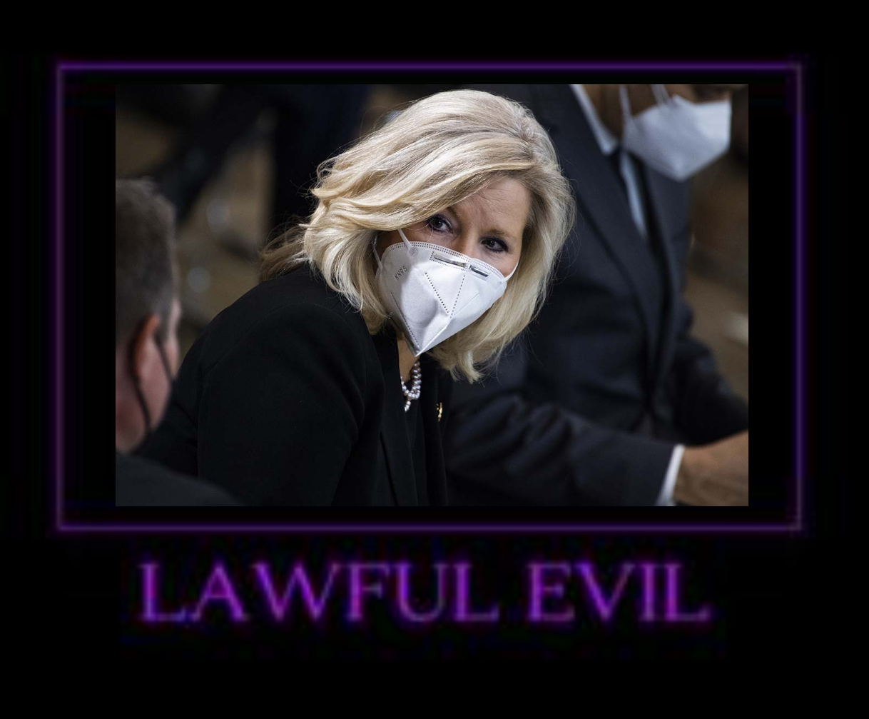 Liz Cheney lawful evil alignment Blank Meme Template