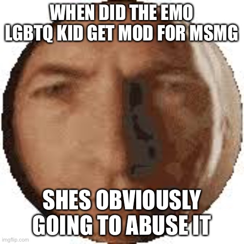 Ball goodman | WHEN DID THE EMO LGBTQ KID GET MOD FOR MSMG; SHES OBVIOUSLY GOING TO ABUSE IT | image tagged in ball goodman | made w/ Imgflip meme maker