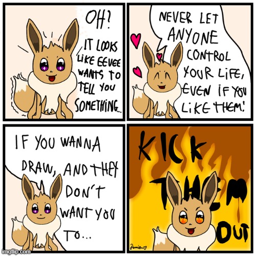 Eevee's life advice (also gn) | image tagged in eevee | made w/ Imgflip meme maker