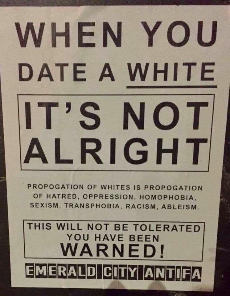 ANTIFA : ANTI-WHITE Blank Meme Template
