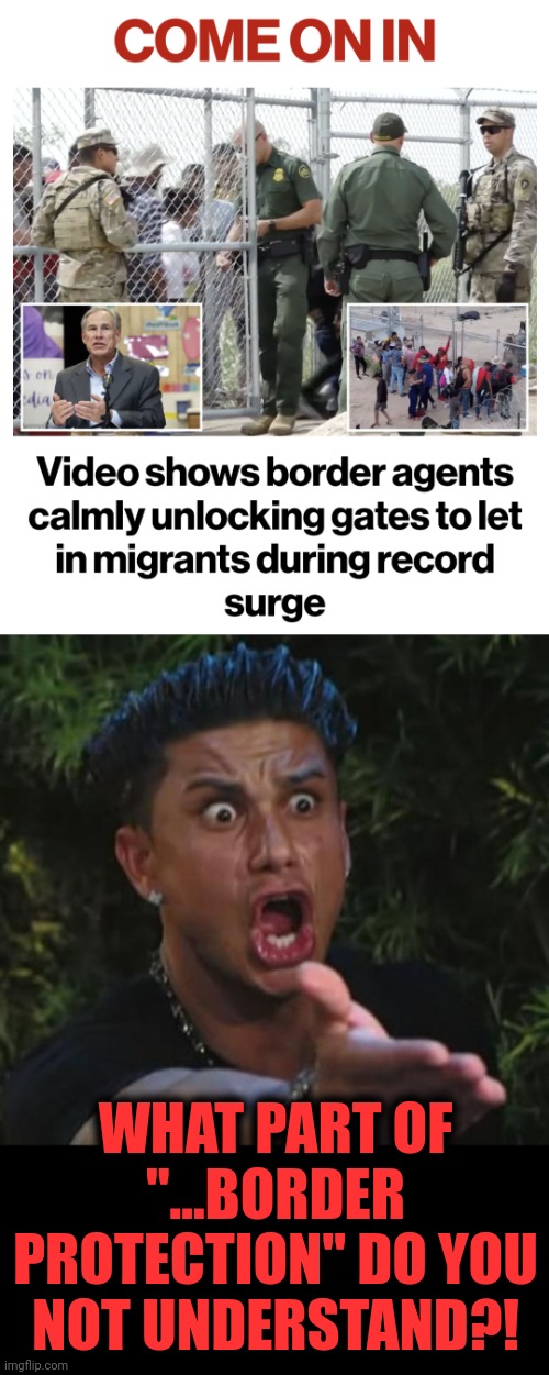 They used to be "coyotes." Now they're "Customs and Border Protection." | WHAT PART OF "...BORDER PROTECTION" DO YOU NOT UNDERSTAND?! | image tagged in memes,dj pauly d,cpb,illegal immigration,customs and border protection,democrats | made w/ Imgflip meme maker