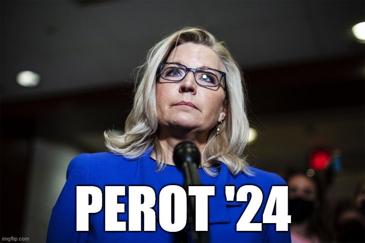 The reason these Cheney memes will age poorly | PEROT '24 | image tagged in liz cheney,2024 | made w/ Imgflip meme maker